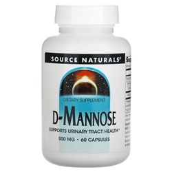 Source Naturals, D-манноза, 500 мг, 60 капсул