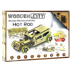 Wooden.City. Модель для конструирования "Автомобиль Hot Rod" арт.339 (фикс.цена)