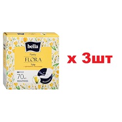 Bella 70шт Прокладки ежедневные Panty Flora Tulip с ароматом тюльпана 3шт