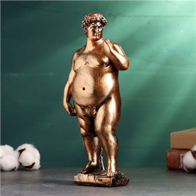 Интерьерная фигура "Толстый Давид" бронза, 24х6х10,5см