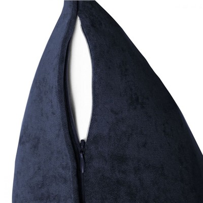 Наволочка декоративная «Тина», размер 45х45 см, цвет синий