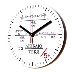 Часы настенные "Алгебра любви"