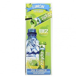 Zipfizz, Смесь для здоровой энергии с витамином B12, лимон, 20 тюбиков по 11 г (0,39 унции)