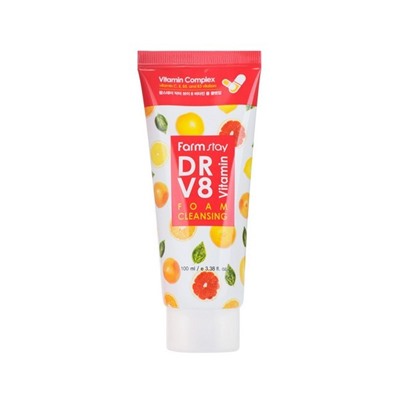 FarmStay Пенка для умывания с комплексом витаминов DR-V8 Vitamin Foam Cleansing