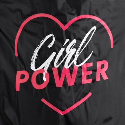 Дождевик-плащ Girl power, размер 42-48, 60 х 110 см, цвет чёрный