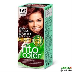 Стойкая крем-краска для волос Fitocolor 115 мл, тон 5.62 бургунд