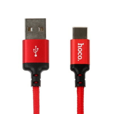 УЦЕНКА Кабель Hoco X14 Times Speed, Type-С - USB, 3 А, 1 м, черно-красный