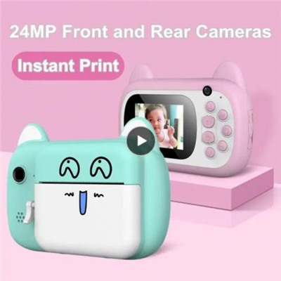 Детский фотоаппарат моментальной печати FONO 24 Мп с принтером
