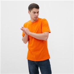 Футболка мужская, цвет оранжевый, размер 48