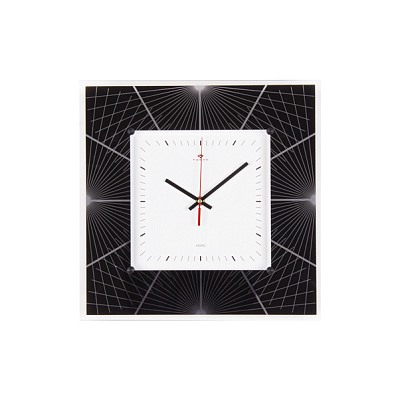 Часы настенные квадрат 35х35см, корпус белый "Геометрия 1" "Рубин"  3636-001 (10)