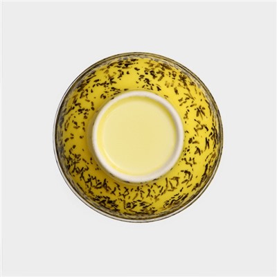 Пиала керамическая "Наслаждение", 130 мл, жёлтая, 1 сорт, Иран