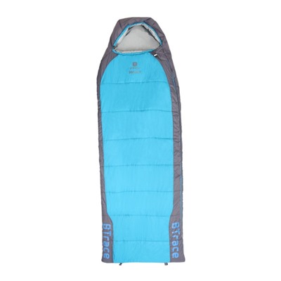 Спальный мешок BTrace Hover, кокон, 2 слоя, правый, 80х230 см, цвет серый/синий