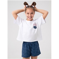 Пижама "Капелька" детская девочка с шортами
