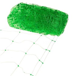 Сетка садовая, шпалерная, мягкая, 2 × 10 м, ячейка 15 × 17 см, пластиковая, зелёная