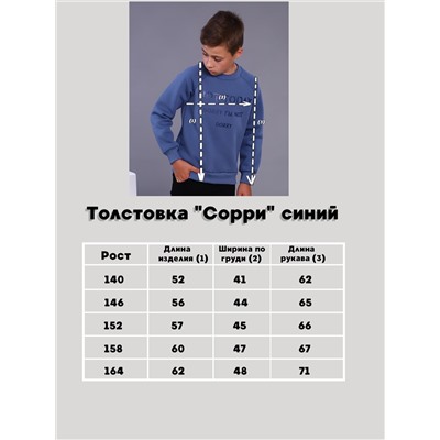 Толстовка "Сорри" синий