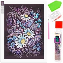 Набор для творчества Картина Стразами на Холсте Светится в Темноте Цветы 25х35см MA-KN0101-12 в Самаре