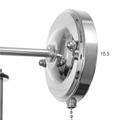 Бра 2018/1 E27 60Вт хром 15х12х18 см