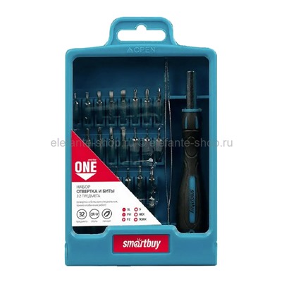 Набор бит с отверткой Smartbuy One Tools Set 32 CR-V (UM)