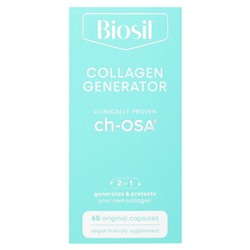 BioSil by Natural Factors, ch-OSA, улучшенный источник коллагена, 60 вегетарианских капсул
