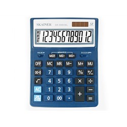 Калькулятор Skainer SK-888XBL боль. наст. (пл., 12 разрд., 2 пит., 2 пам., чер. 155 x 204 x 34 мм)