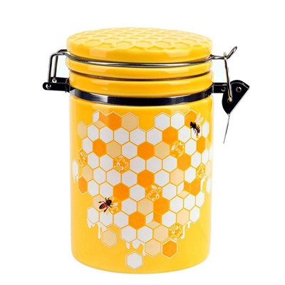 Банка для сыпучих продуктов (клипс) "Honey" 14,5*10*14,5см. v=630мл. (под.уп)
