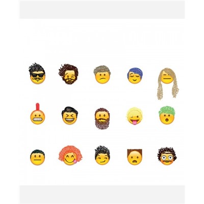 Наклейки Emoji 12 листов, 660 штук 9046277