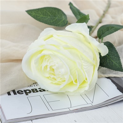 Цветы искусственные "Роза Охара" 8,5х56 см, белый