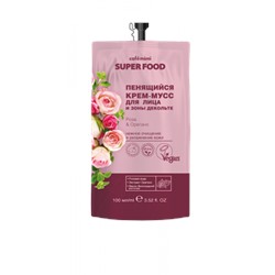 CAFЕ MIMI Super Food Пенящийся Крем-мусс для лица декольте роза&орегано 100 мл 513203