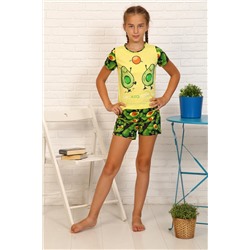 ПЖ8 Пижама детская с шортами "Авокадо"