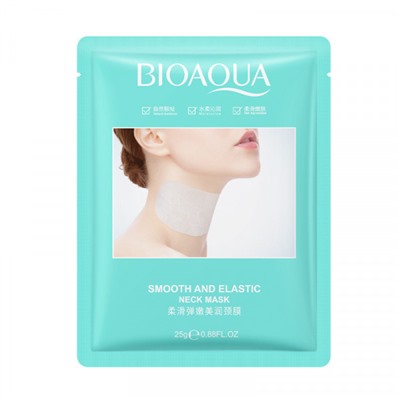 Антивозрастная маска-салфетка для шеи BIOAQUA с гиалуроновой кислотой и центеллой азиатской