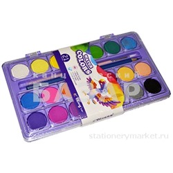 Акварель меловая 21 цвет, с кистью и карандашом, пластик. упаковка, Yalong "Parrot"