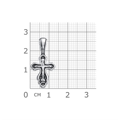 Крест из серебра частичное чернение литье