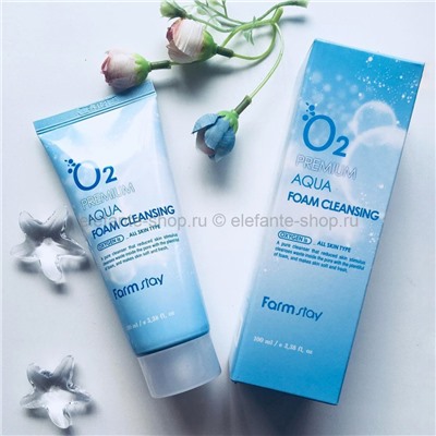 Пенка с кислородом Farmstay O2 Premium Aqua Foam Cleansing 100ml (13)