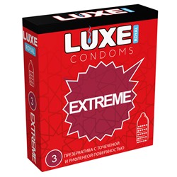 Презервативы текстурированные с точечной и рифленой поверхностью LUXE ROYAL Extreme 3658lux