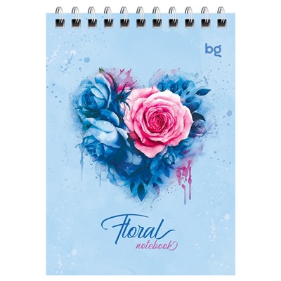Блокнот А6 40л. на гребне "Floral notebok" ("BG", Б6гр40 58703)