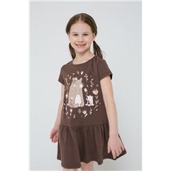 Платье  для девочки  К 5703/шоколадно-коричневый к1274