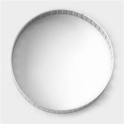 Форма перфорированная для выпечки Доляна «Круг», d=10 см, цвет серебристый
