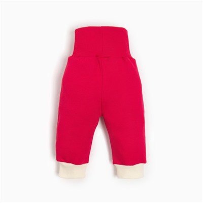 Костюм детский (свитшот, брюки) MINAKU, цвет экрю/фуксия, рост 74-80 см