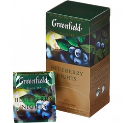 GREENFIELD Гринфилд Чай BLUEBERRY NIGHTS черника 25 пак.