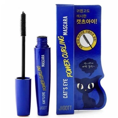 Jigott Тушь для ресниц «подкручивание» - Cat's eye power curling mascara, 12грамм(синяя упаковка)