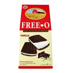 Печенье-сэндвич шоколадное с ванильным кремом "Free-O" Uni Firms | Юни Фирмы 65г
