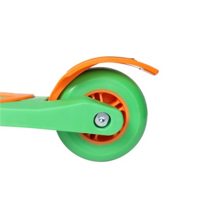 Самокат трехколесный для детей от 2-х лет Yeenot R188-3 , нагрузка до 50кг, складная ручка, светящиеся колёса, PU 120мм, цвет оранжевый БК/уп10