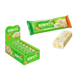 Батончики Bonfetti (Бонфетти) белая нуга и жареный арахис 25г/18шт  вк252