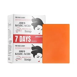 ZICHZIMO  Мыло для лица и тела KOJIC ACID 7 DAYS Отбеливающее, против Пигментных пятен  100г  (ТВ-7744)