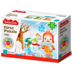 Пазл 16 First Puzzle Времена года.Зима Baby Toys 04158 в Самаре