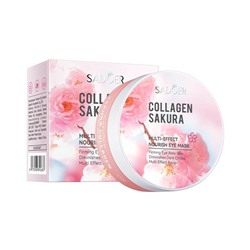 SADOER  Патчи гелевые для век COLLAGEN SAKURA Питательные Мульти-Эффект САКУРА и Коллаген  80г  (банка 60 штук)  (SD-92687)