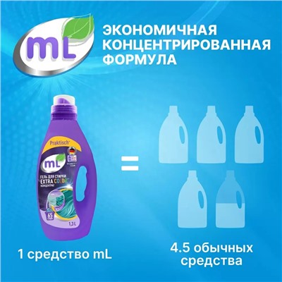 Гель-концентрат для стирки цветного белья Extra Color, 1,3 л