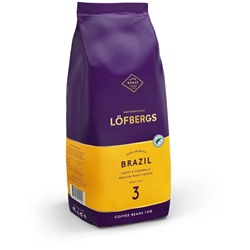 Кофе в зернах Lofbergs Brazil, арабика, упаковка 1кг