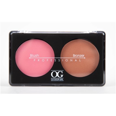 OG-Y6875 Румяна для лица шелковистые+бронзатор тон 03,Blush/Soft Lights Duo