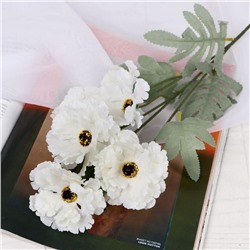 Цветы искусственные "Космея махровая" 8х58 см, белый